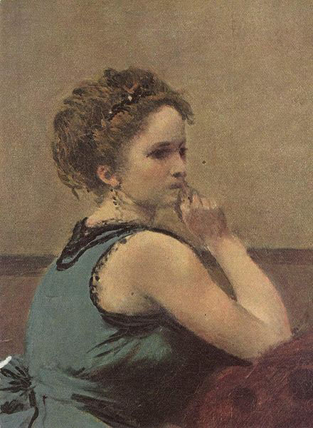 Jean-Baptiste Camille Corot Frau in Blau